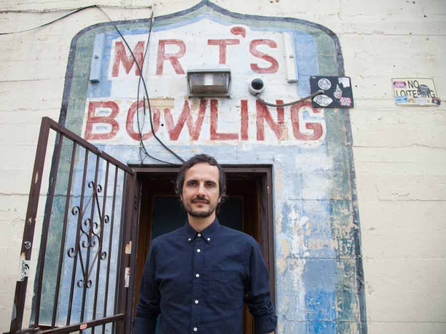 Investor Cyrus Etemad recently bought Mr. T's Bowling alley and a row of storefronts on Figueroa Street. (Photo credit: Rafael Cardenas)