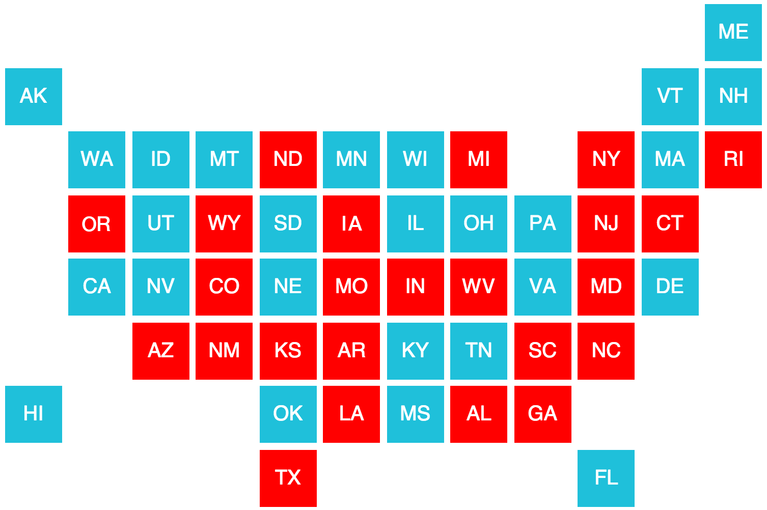 Choropleth map of TANF spending in 2014